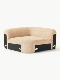 Westwing Collection Abgerundetes Eckmodul Wolke aus Bouclé