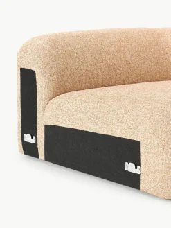 Westwing Collection Abgerundetes Eckmodul Wolke aus Bouclé