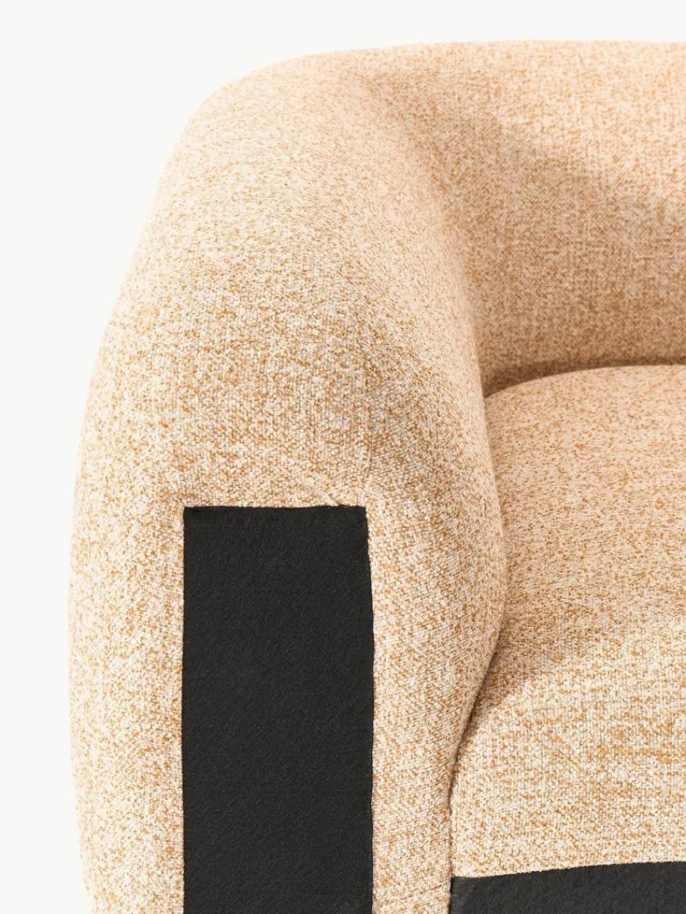Westwing Collection Abgerundetes Eckmodul Wolke aus Bouclé