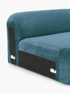 Westwing Collection Abgerundetes Eckmodul Wolke aus Teddy-Bouclé