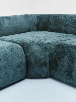 Westwing Collection Abgerundetes Eckmodul Wolke aus Teddy-Bouclé