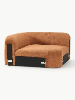 Westwing Collection Abgerundetes Eckmodul Wolke aus Teddy-Bouclé