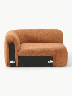 Westwing Collection Abgerundetes Eckmodul Wolke aus Teddy-Bouclé