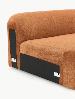 Westwing Collection Abgerundetes Eckmodul Wolke aus Teddy-Bouclé
