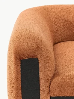 Westwing Collection Abgerundetes Eckmodul Wolke aus Teddy-Bouclé