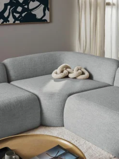 Westwing Collection Abgerundetes Eckmodul Wolke aus Bouclé
