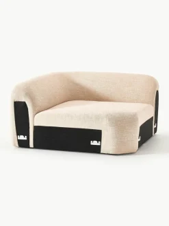 Westwing Collection Abgerundetes Eckmodul Wolke aus Bouclé