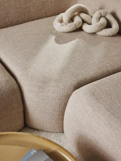 Westwing Collection Abgerundetes Eckmodul Wolke aus Bouclé