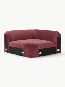 Westwing Collection Abgerundetes Eckmodul Wolke aus Teddy-Bouclé