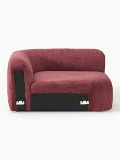 Westwing Collection Abgerundetes Eckmodul Wolke aus Teddy-Bouclé