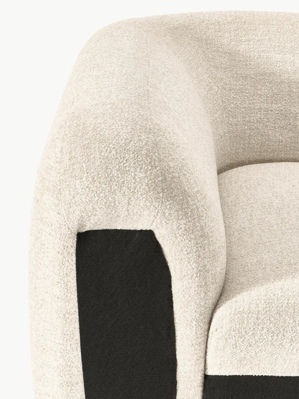 Westwing Collection Abgerundetes Eckmodul Wolke aus Bouclé