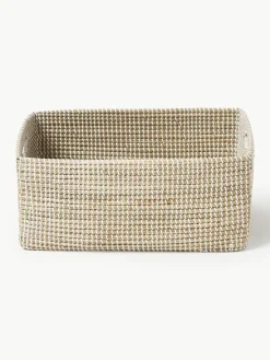 Westwing Collection Aufbewahrungsboxen Aleya aus Seegras mit Deckel, 2er-Set