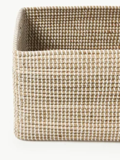 Westwing Collection Aufbewahrungsboxen Aleya aus Seegras mit Deckel, 2er-Set