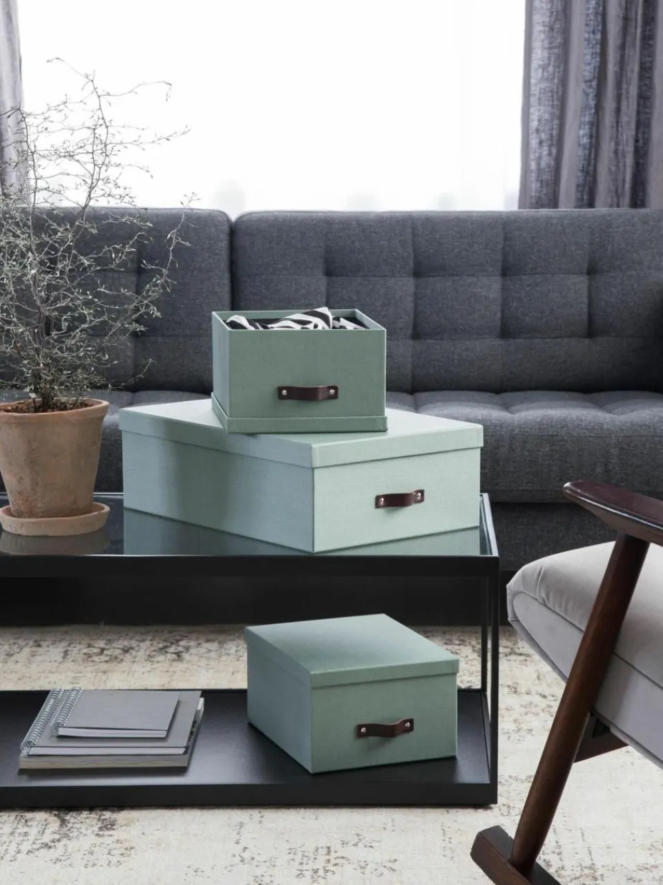 Bigso Box of Sweden Aufbewahrungsboxen Inge, 3er-Set