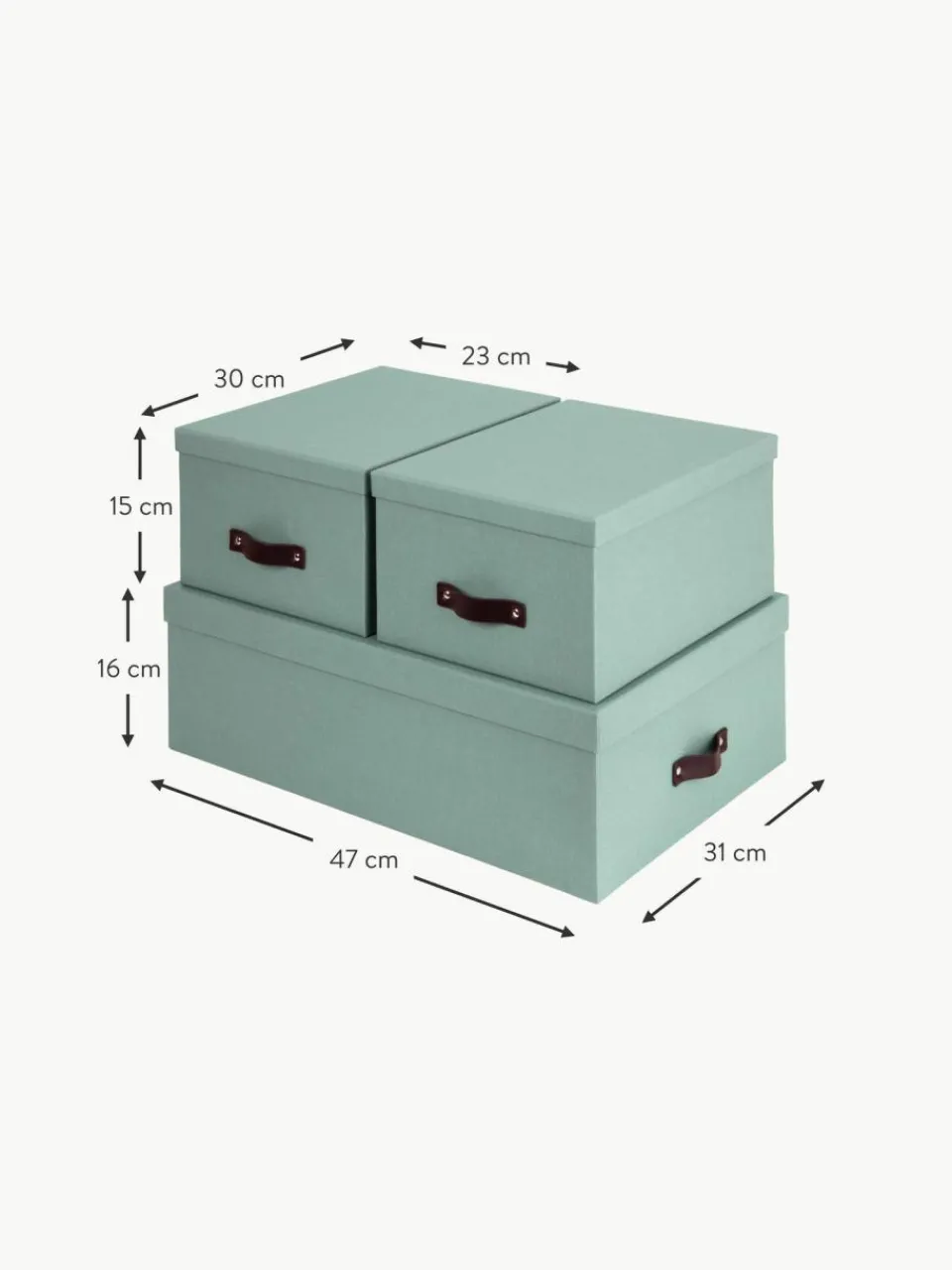 Bigso Box of Sweden Aufbewahrungsboxen Inge, 3er-Set