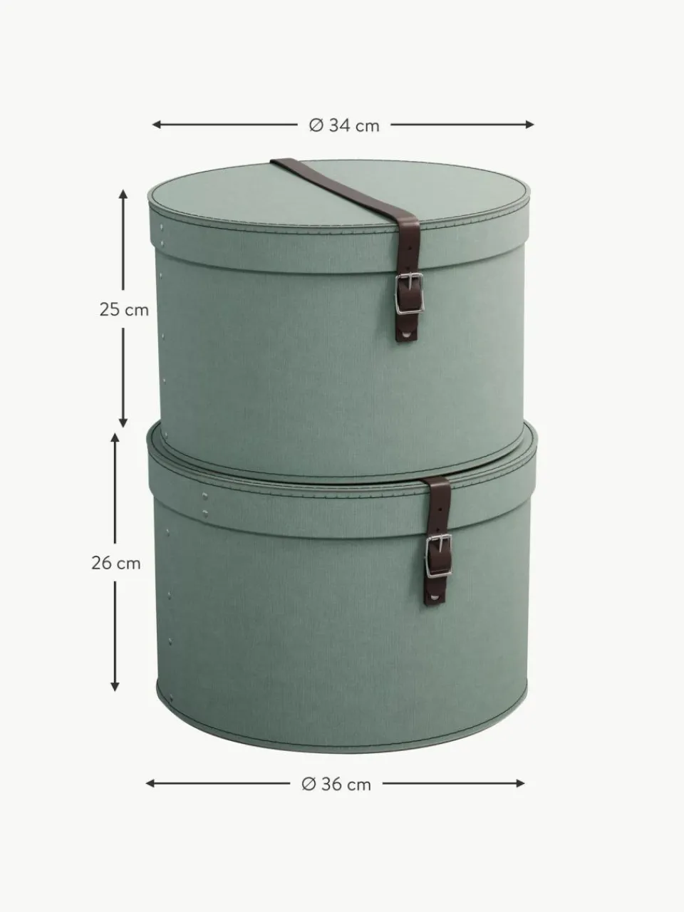 Bigso Box of Sweden Aufbewahrungsboxen Rut, 2er-Set