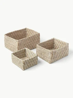 Westwing Collection Aufbewahrungskörbe Aleya aus Seegras, 3er-Set