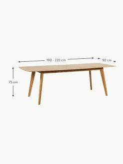 Rowico Ausziehbarer Esstisch Cirrus, 190 - 235 x 90 cm