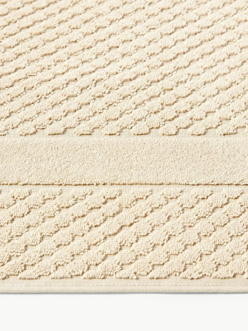 Westwing Collection Badematte Katharina mit Wabenmuster, rutschfest