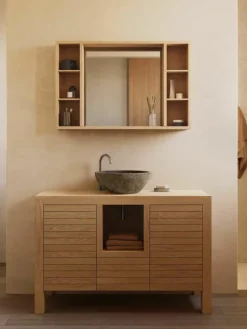 Westwing Bad-Midischrank Neria aus Teakholz