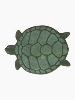 Westwing Badvorleger Lazy aus Bio-Baumwolle in Schildkrötenform