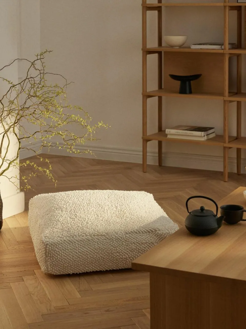 Westwing Collection Baumwoll-Bodenkissen Indi