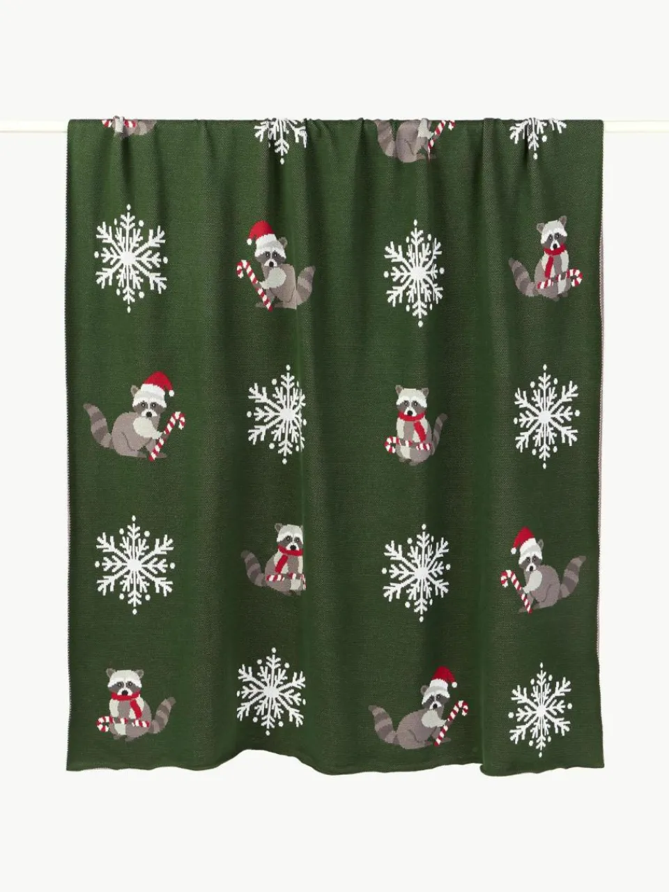 Westwing Collection Baumwolldecke Buddy mit winterlichem Motiv