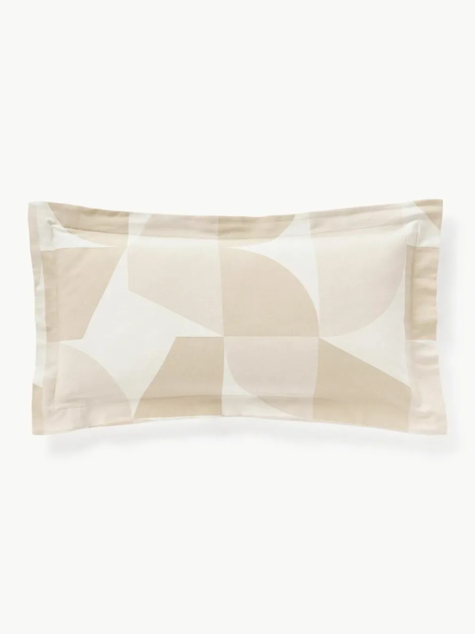 Westwing Collection Baumwoll-Kopfkissenbezug Elinor mit geometrischem Muster und Stehsaum
