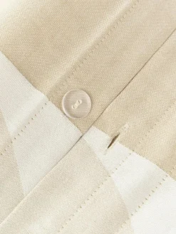 Westwing Collection Baumwoll-Kopfkissenbezug Elinor mit geometrischem Muster und Stehsaum
