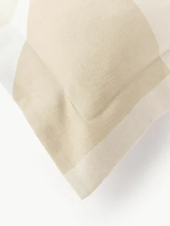 Westwing Collection Baumwoll-Kopfkissenbezug Elinor mit geometrischem Muster und Stehsaum
