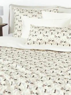 Westwing Collection Baumwollsatin-Bettdeckenbezug Cadence mit abstraktem Muster