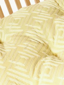 Westwing Collection Baumwoll-Sitzkissen Sevil mit grafischer Verzierung, 2 Stück