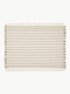 Broste Copenhagen Baumwoll-Tischsets Elouise mit Fransen, 2 Stück