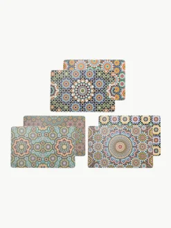 Villa D'Este Home Tivoli Beidseitig bedruckte Tischsets Marrakesch Doubleface, 6er-Set