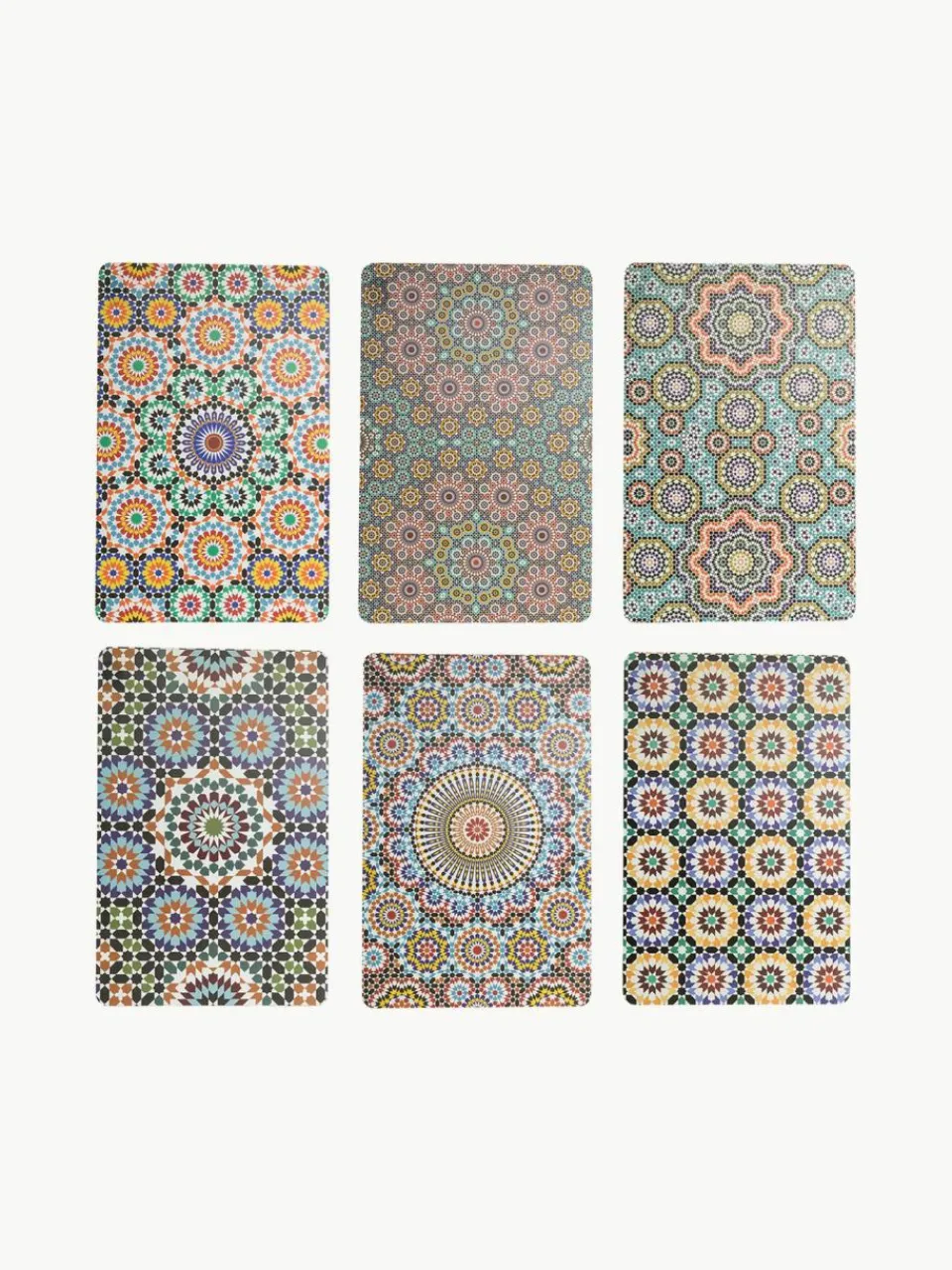 Villa D'Este Home Tivoli Beidseitig bedruckte Tischsets Marrakesch Doubleface, 6er-Set