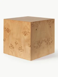 ferm LIVING Beistelltisch Burl Cube aus Maserholz