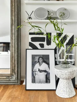 HKLIVING Beistelltisch Lars mit Terrazzo-Muster