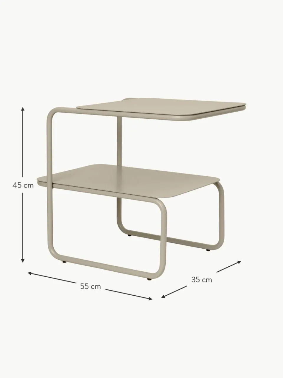 ferm LIVING Beistelltisch Level mit zwei Ebenen