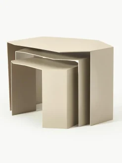 ferm LIVING Beistelltische Shard in organischer Form, 3er-Set