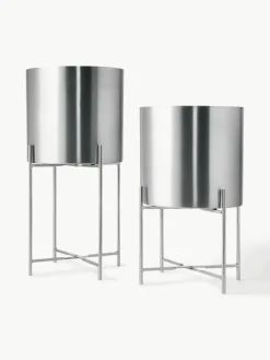 Westwing Collection Übertöpfe Mina aus Metall, 2er-Set