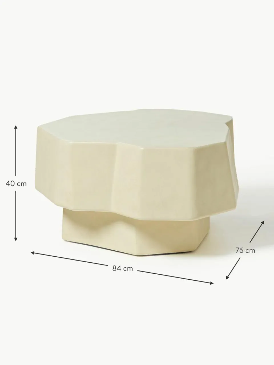 ferm LIVING Beton-Couchtisch Staffa in organischer Form