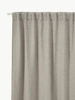 Westwing Collection Blickdichte Bouclé-Vorhänge Bellamie mit Tunnelsaum