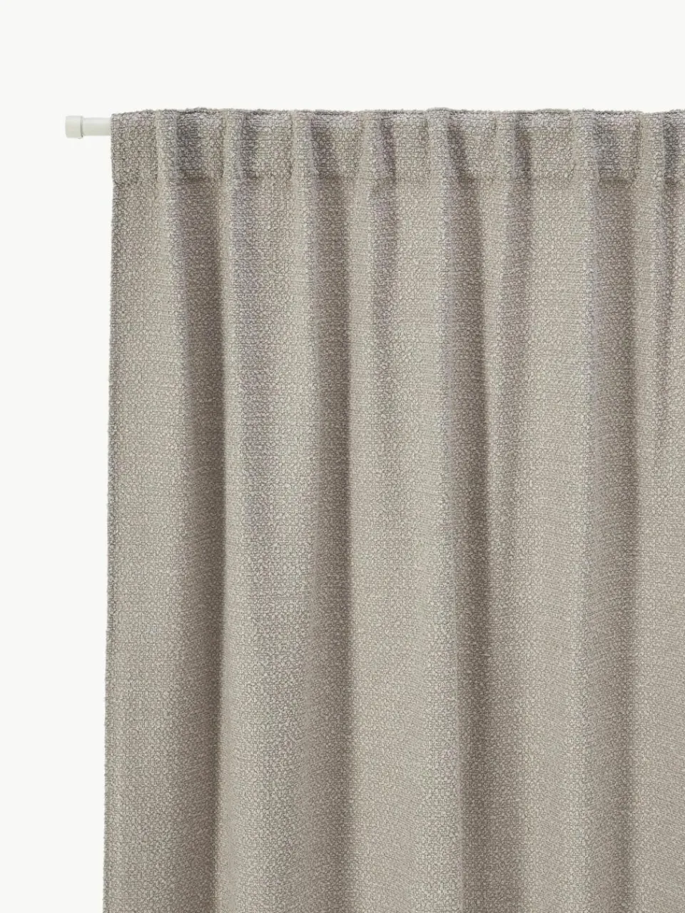 Westwing Collection Blickdichte Bouclé-Vorhänge Bellamie mit Tunnelsaum