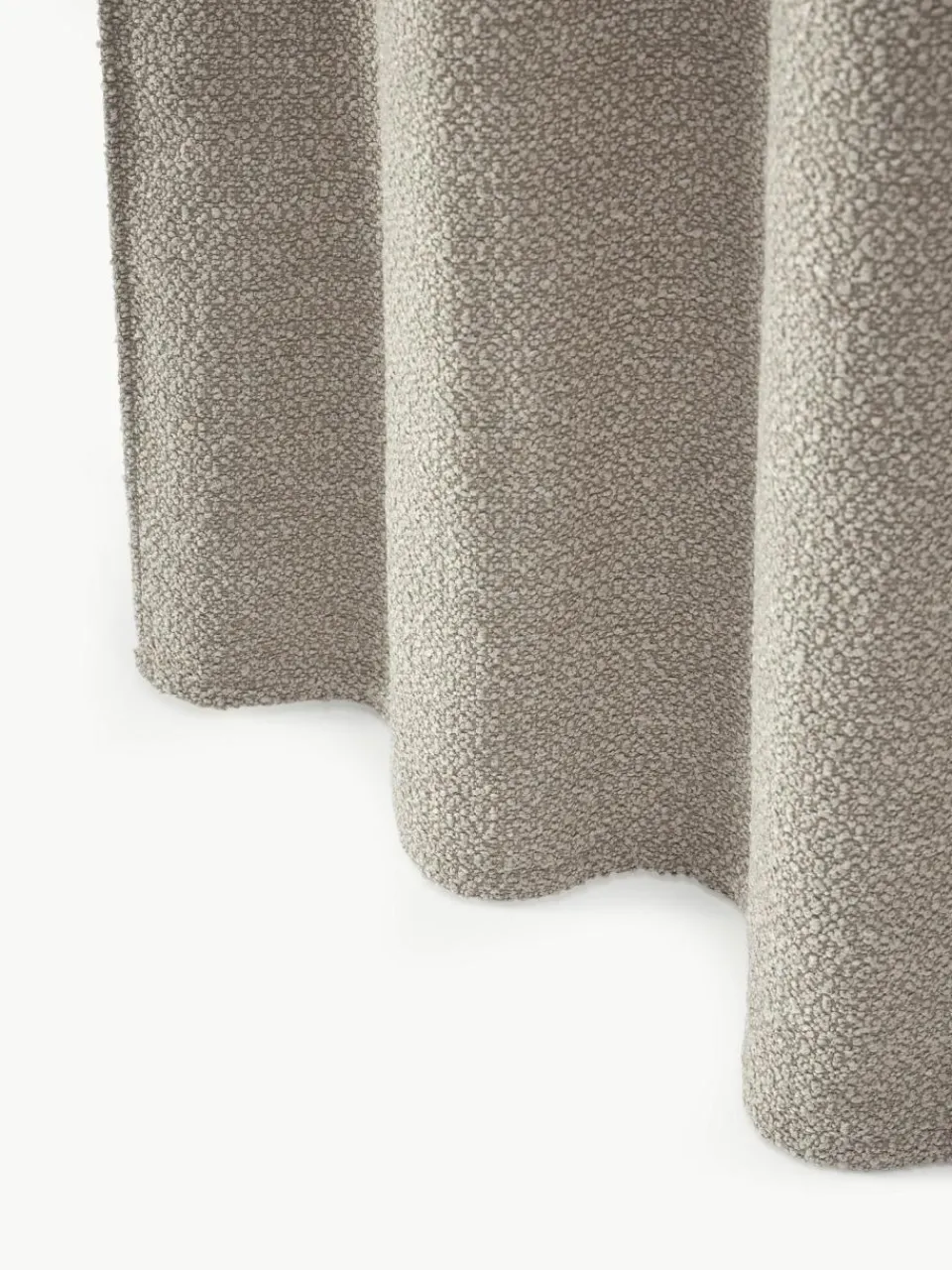 Westwing Collection Blickdichte Bouclé-Vorhänge Bellamie mit Tunnelsaum