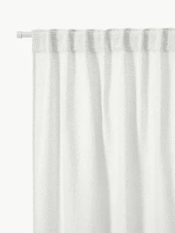 Westwing Collection Blickdichte Bouclé-Vorhänge Bellamie mit Tunnelsaum