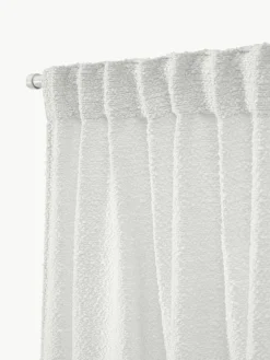 Westwing Collection Blickdichte Bouclé-Vorhänge Bellamie mit Tunnelsaum