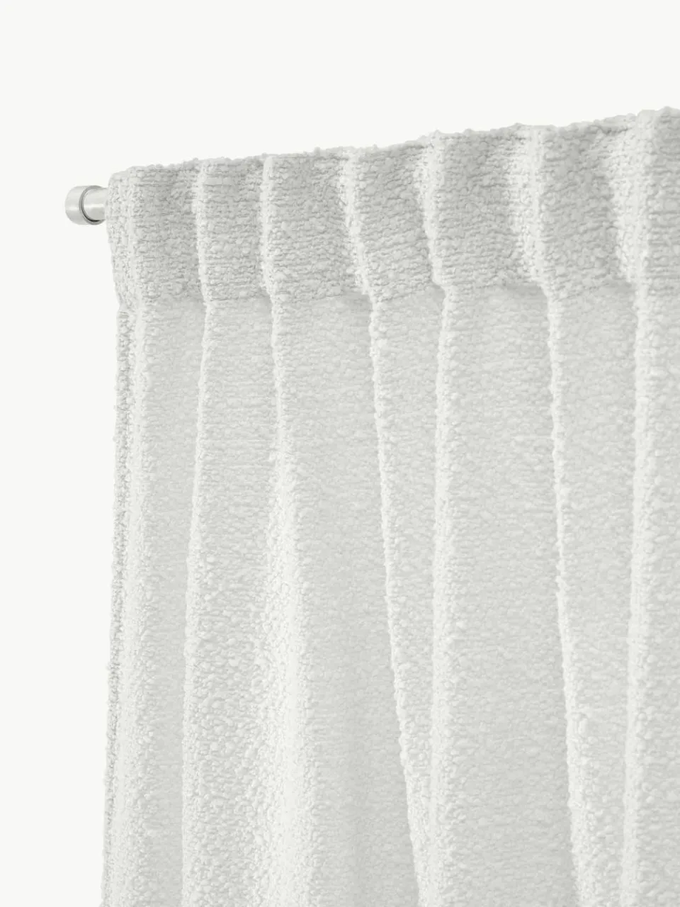 Westwing Collection Blickdichte Bouclé-Vorhänge Bellamie mit Tunnelsaum