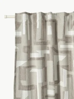 Westwing Collection Blickdichter Chenille-Vorhang Felice mit Schlaufenband, 2 Stück