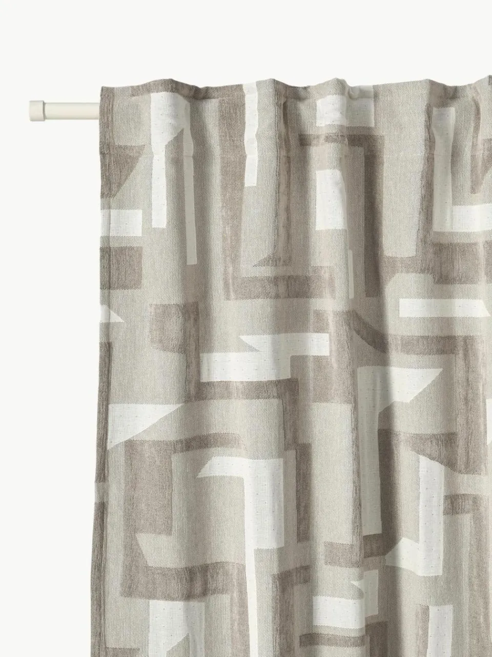 Westwing Collection Blickdichter Chenille-Vorhang Felice mit Schlaufenband, 2 Stück
