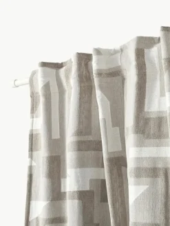 Westwing Collection Blickdichter Chenille-Vorhang Felice mit Schlaufenband, 2 Stück